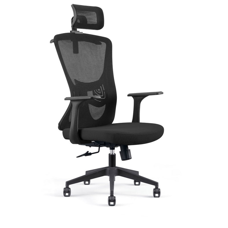 Sedia Poltrona Direzionale da Ufficio in Similpelle Nera 