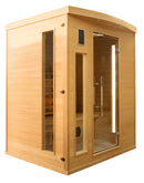 Sauna Finlandese ad Infrarossi 3 Posti 153x128 cm H190 in Legno di Abete Apollon 3