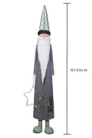 Statuina Babbo Natale 150 cm in Metallo
