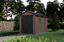 Casetta Box da Giardino 230x350x246 cm Newton Plus 7511/1175 Doppia Opzione Montaggio in Resina Evotech+ Marrone      