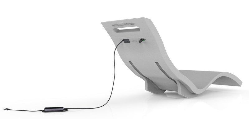 Lettino Chaise Longue Riscaldata da Esterno Giardino Seduta a Terra Arkema Serendipity Hybrida Bianca