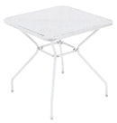 Tavolo Quadrato da Giardino 70x70 cm in Ferro Vorghini Bardolino Avorio