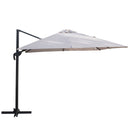 Ombrellone Lampara da Giardino 3x4 m in Alluminio e Poliestere Tortora Deluxe      