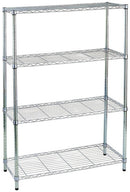 Scaffale in Acciaio Cromato 4 Piani 36X90X137Cm Tosini Light AC1436-4