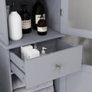 Mobile a Colonna da Bagno 40x27x171,5cm in MDF Grigio  