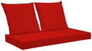 Cuscini per Pallet 120x60 cm Seduta e Schienale in Similpelle Mariotti Belem Rosso