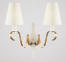 Lampada da parete Elegant in Metallo Intreccio Bianco con Oro