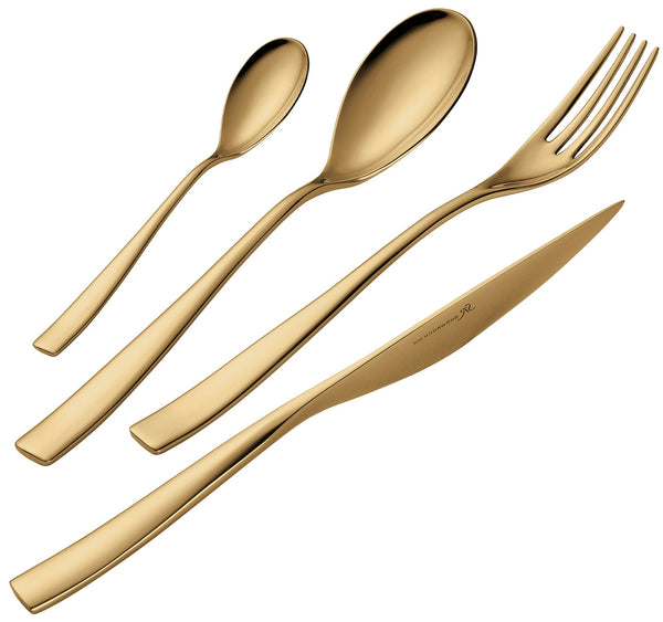Service Besteckset 24 Teile aus Stahl 18/10 PVD Eme Etoile Gold acquista
