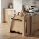 Tavolo Consolle Estendibile per 10 Persone 48-240x90x78A cm in Melamina Effetto Legno Chiaro      