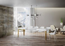 Tavolo Allungabile 130-390x90x77 cm Karamay Bianco Frassino