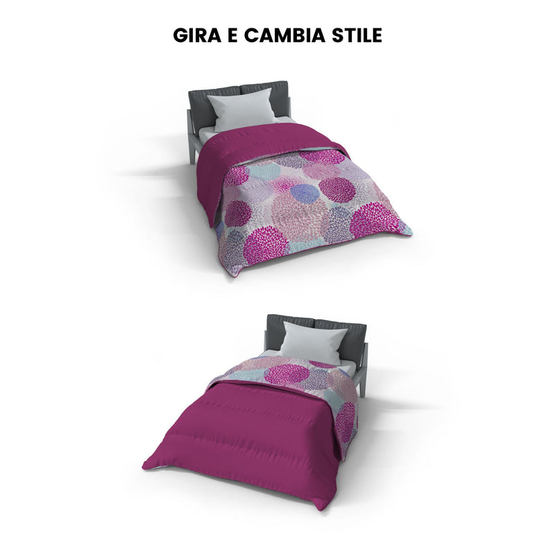 Trapunta Invernale Stampata in Microfibra 300gr Double Face Soffioni Varie Misure