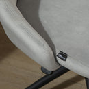 Sedia Operativa da Ufficio 50x58x77-85 cm in Tessuto Effetto Velluto Grigia