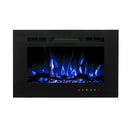 Camino Elettrico da Incasso 42x66x13,5 cm Effetto Fiamma 1500W Aladin Nero
