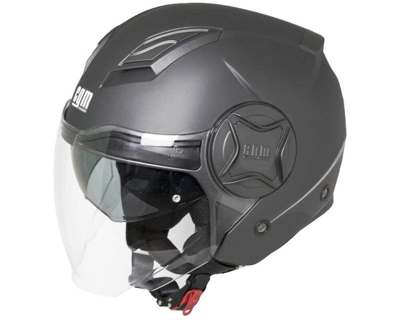 Casco Jet per Scooter Visiera Lunga CGM Illinois 129A Antracite Opaco Varie Misure