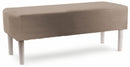 Panca in Velluto 100x40x40 cm Soriani Tortora