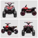 Mini Quad Elettrico per Bambini 12V Fari a LED Rosso