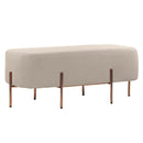 Pouf Poggiapiedi 97x39x40 cm in Tessuto Kate Grigio
