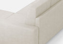 Divano 2 Posti con Pouf 168x145x85 cm Sakar in Tessuto Latte