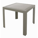 Tavolo da Giardino in Plastica Quadrato 80x80x72cm Saturno Tortora