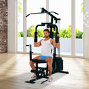 Stazione Multifunzione 156x113x205 cm per Allenamento in Acciaio  Nera