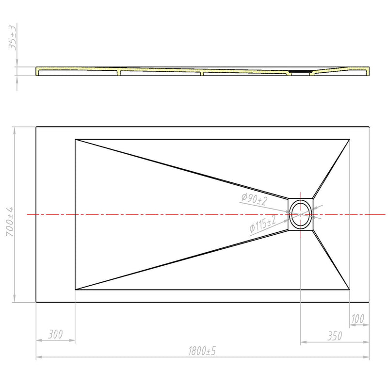 Piatto Doccia in Pietra Fosterberg Silene Bianco Varie Misure