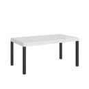  Tavolo Allungabile 140-400x90x77 cm Everyday Premium Bianco Frassino Gambe Antracite