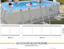 Piscina Fuori Terra Rettangolare 549x305x122cm Jilong Grigia