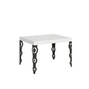 Tavolo Allungabile 110-194x70x77 cm Karamay Bianco Frassino e Antracite