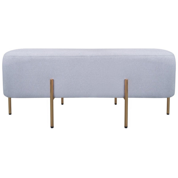 prezzo Pouf Poggiapiedi 97x39x40 cm in Tessuto Kate Grigio