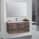 Mobile da Bagno Sospeso 100cm Mazzoni Maiorca Light 2+2 Grigio Frassinato
