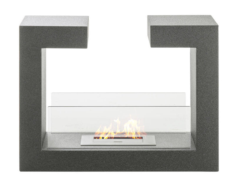 Camino a Bioetanolo da Pavimento 78x25x58 cm Grigio