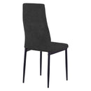 Set 4 Sedie 50x44x96 cm in Tessuto Milano Nere