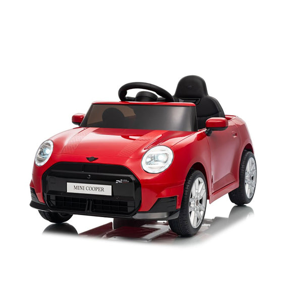 Macchina Elettrica per Bambini Licenza Ufficiale Mini Cooper S Cabrio 12V Sedili in Pelle e Telecomando Rosso sconto