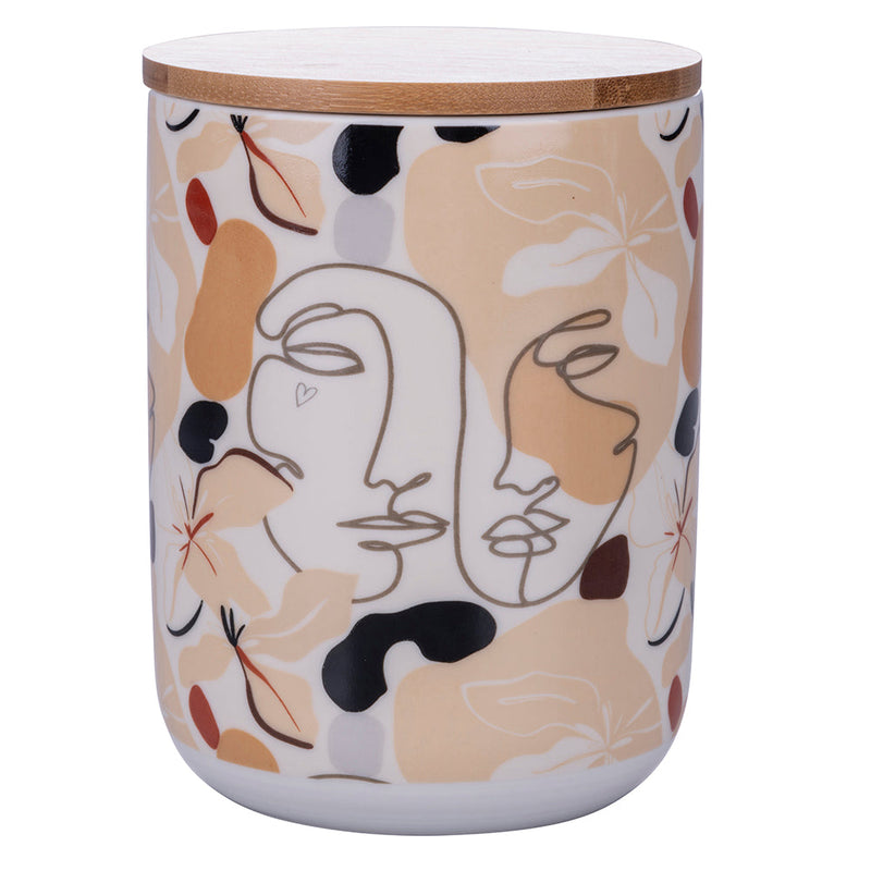 Set 2 Barattoli 750 ml in Bone China VdE Tivoli 1996 Face to grey 