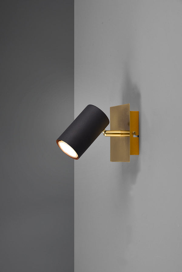 Applique da Interno Attacco GU10 in Metallo Nero e oro acquista