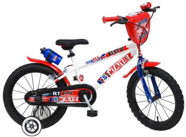 sconto Fahrrad für Kinder 16" 2 Bremsen Rt-Boy Skate Weiß