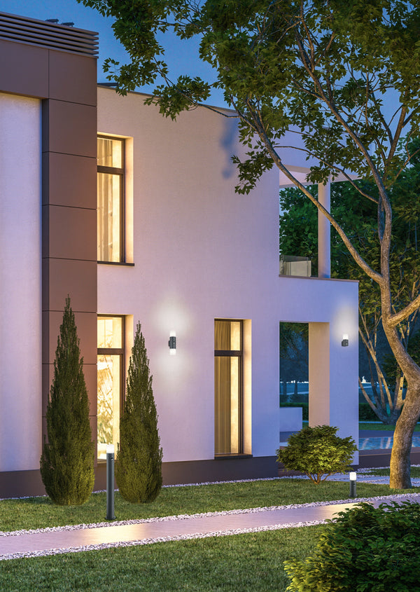 Außenwandleuchte E27 aus anthrazitfarbenem Aluminiumdruckguss prezzo