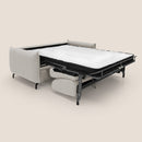 Divano Letto 3 Posti 215x95x96 cm in Tessuto Panna
