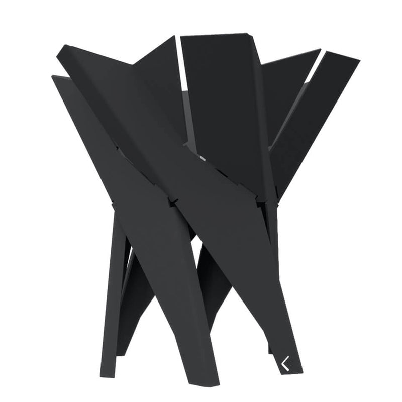 Braciere da Esterno a Legna in Acciaio 55x55x50 cm Flig Austin Basket Nero