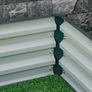 Letto per Orto Rialzato a Fondo Aperto con Rivestimento 120x120x30 cm in Acciaio Zincato Verde