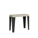 Consolle Allungabile 90-300x40x77 cm Flame Premium Cashmere Telaio Antracite 