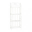 Portapiante Noelle 4 Piani Bianco Antico 61x32x156 h cm in Acciaio Bianco