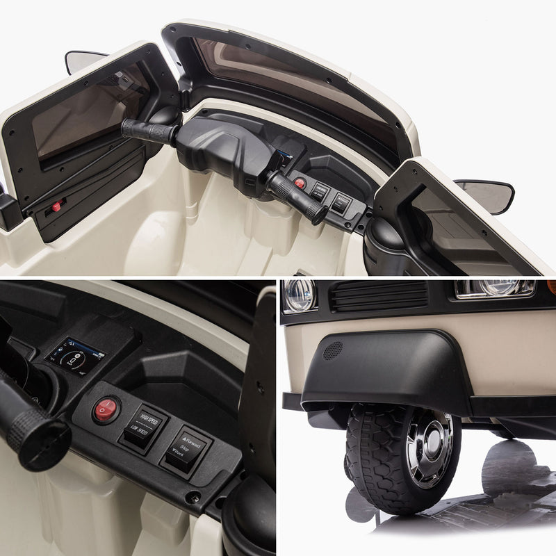 Macchina Elettrica per Bambini Licenza Piaggio Apecar 12V Bianco