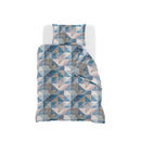 Copripiumino Singolo con Stampa sul Sacco e Federa Linea River Sepik Blue 