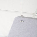 Pannello Fonoassorbente da Soffitto con Kit di 4 Cavetti 150x50 cm Finitura Grigio     