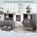 Mobile Multiuso per Cani e Gatti 48x40x75 cm in Legno Grigio
