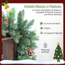 Ghirlanda Natalizia da Interni 180cm con 30 LED Pigne e Bacche      