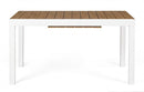 Tavolo Allungabile Elias 140-200x90 cm Bianco in Alluminio