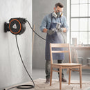 Avvolgitubo Automatico Retrattile 20 m Max 300 Bar Montaggio a Parete e Ruotabile di 180° in PP Nero e Arancione      