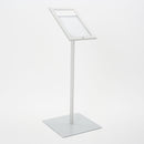 Espositore a Leggio con Piantana 29x47,7x2,3 cm in Alluminio Porta Menù Silver